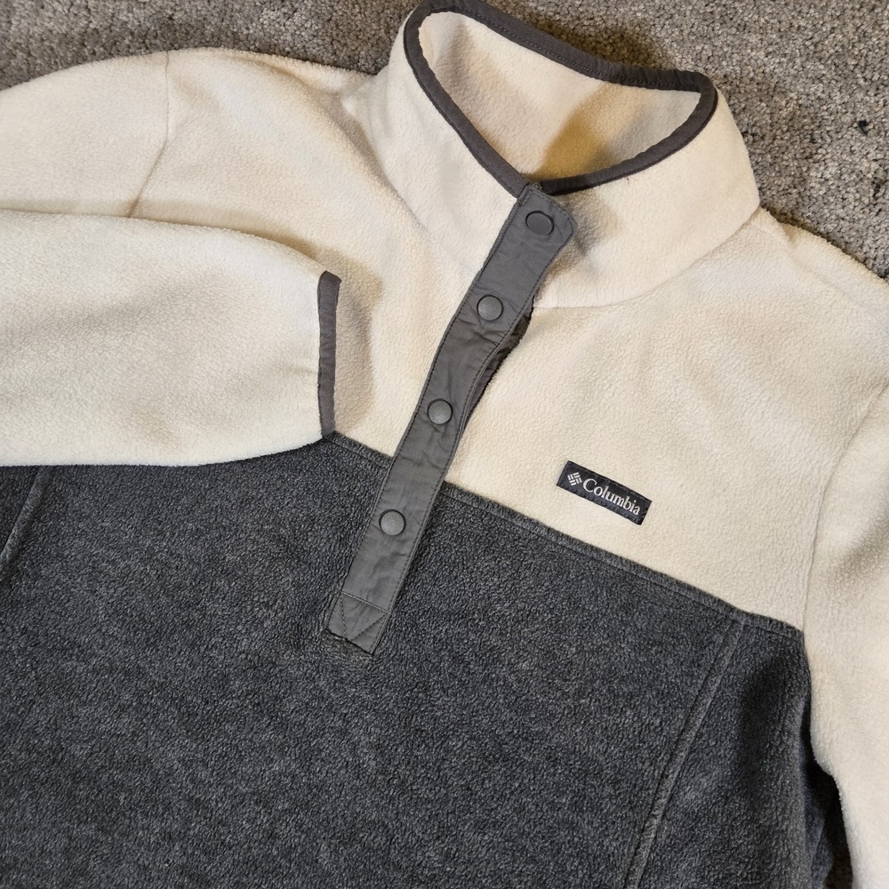 Columbia Women's Benton Springs Half Snap Pullover Fleece Size XL Two Tone
